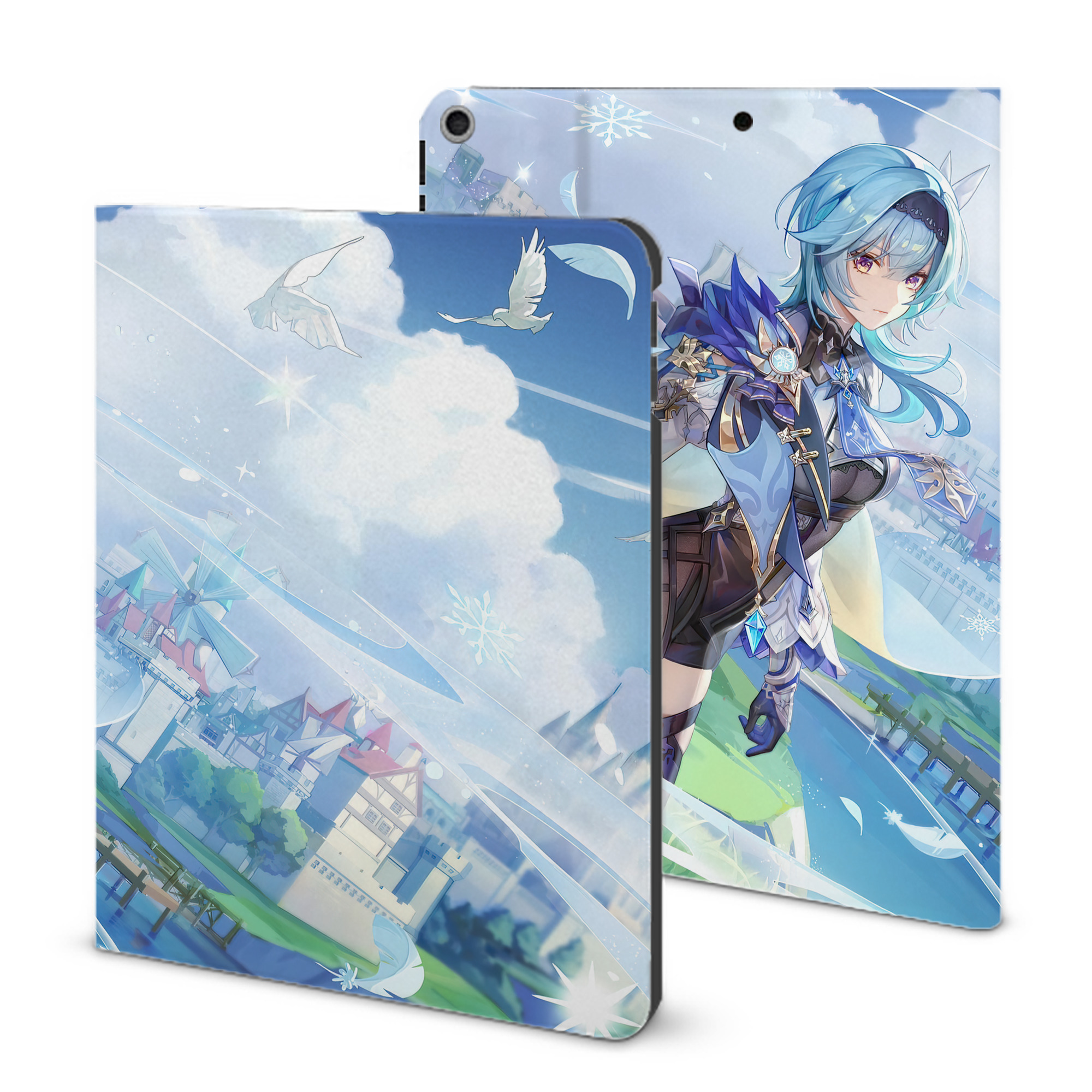 げんし神 genshin IPad ケース ブック型 PUレザー TPU 耐衝撃 軽量 薄型 ペン収納なし 全面保護 IPad 各モデル対応